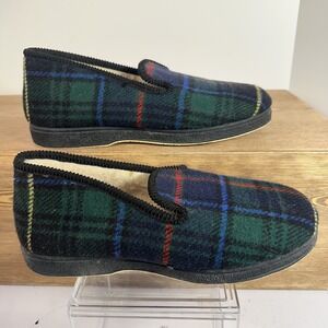 VTG Semelflex French Charentaises Slippers Mens 8 Women 10 Plaid Indoor Outdoor